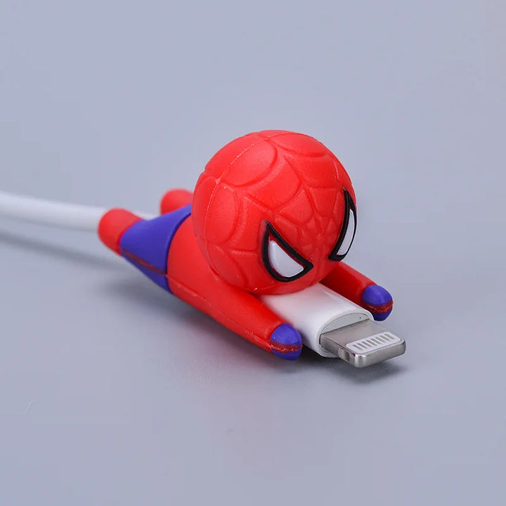 New Bite a Bite of Data Cable Protector Cartoon Marvel Batman Hero Series Cute Cartoon Shape Protector