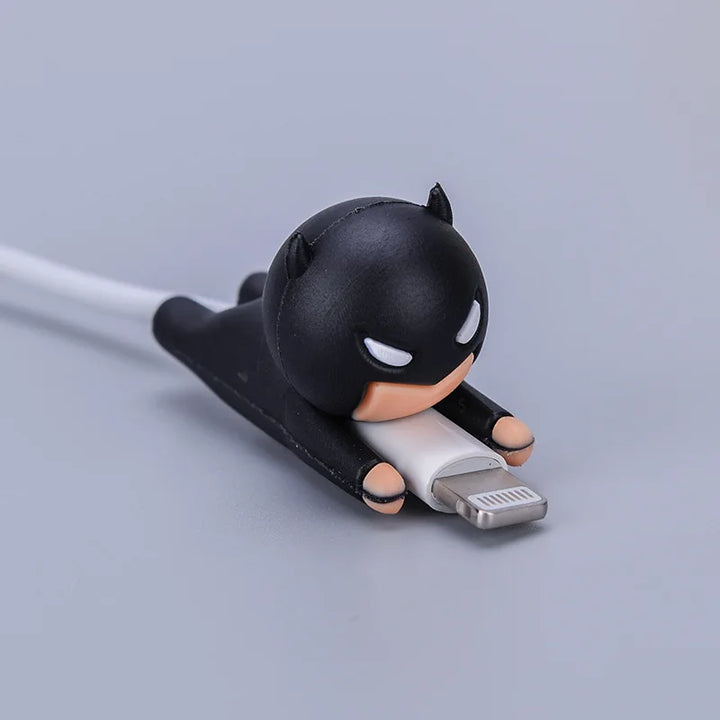 New Bite a Bite of Data Cable Protector Cartoon Marvel Batman Hero Series Cute Cartoon Shape Protector