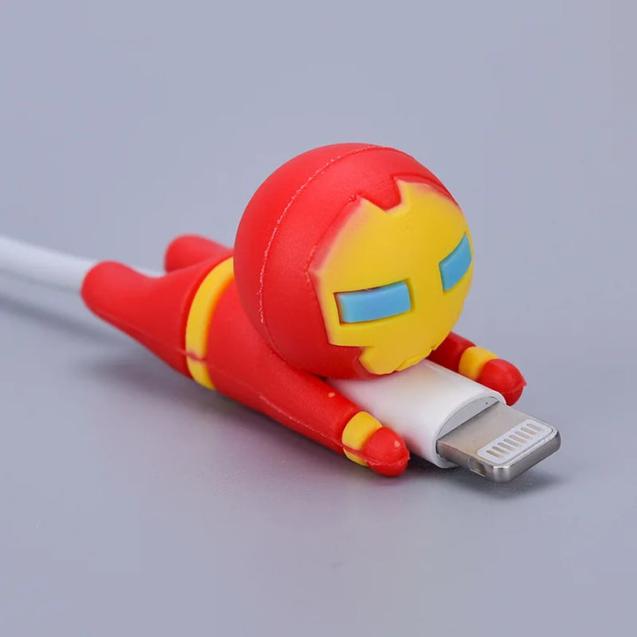 New Bite a Bite of Data Cable Protector Cartoon Marvel Batman Hero Series Cute Cartoon Shape Protector